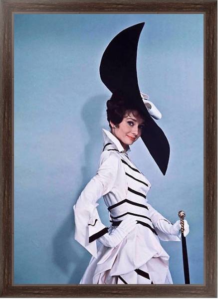 Постер Хепберн Одри 321 с типом исполнения На холсте в раме в багетной раме 221-02