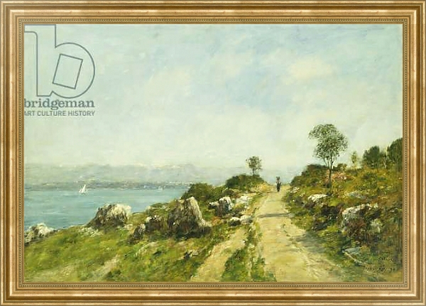 Постер The Road, Antibes; Antibes, la Route, 1893 с типом исполнения На холсте в раме в багетной раме NA033.1.051