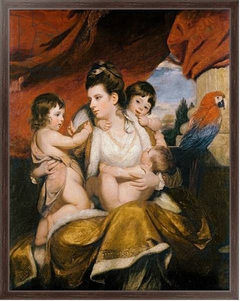 Постер Lady Cockburn and her Three Eldest Sons, 1773 с типом исполнения На холсте в раме в багетной раме 221-02