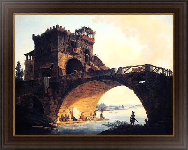 Постер Старый мост с типом исполнения На холсте в раме в багетной раме 1.023.151