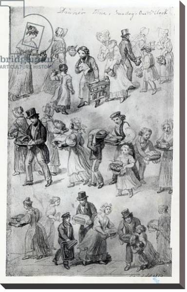 Постер Delivering Dinner, 1841 с типом исполнения На холсте без рамы