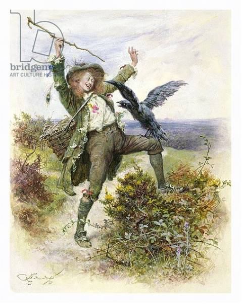 Постер Barnaby Rudge and the Raven Grip с типом исполнения На холсте в раме в багетной раме 221-03