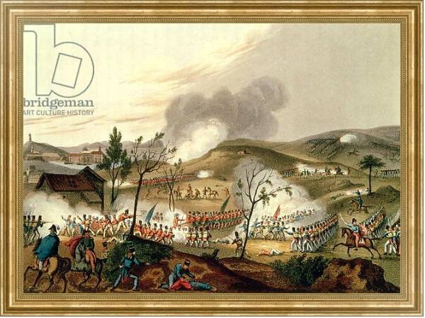 Постер The Battle of Waterloo, 18 June 1815 с типом исполнения На холсте в раме в багетной раме NA033.1.051