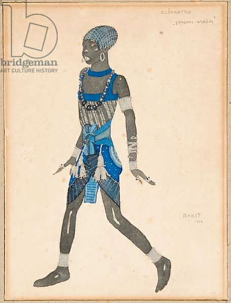 Постер A costume design for 'Cleopatra', 1910 с типом исполнения На холсте без рамы