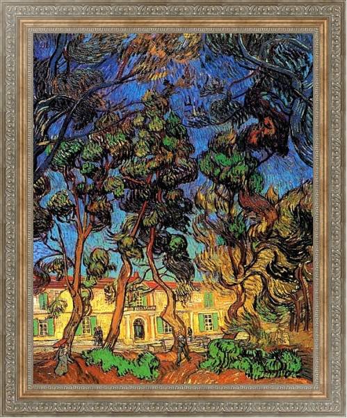 Постер Деревья в саду больницы Сен-Поля с типом исполнения На холсте в раме в багетной раме 484.M48.310