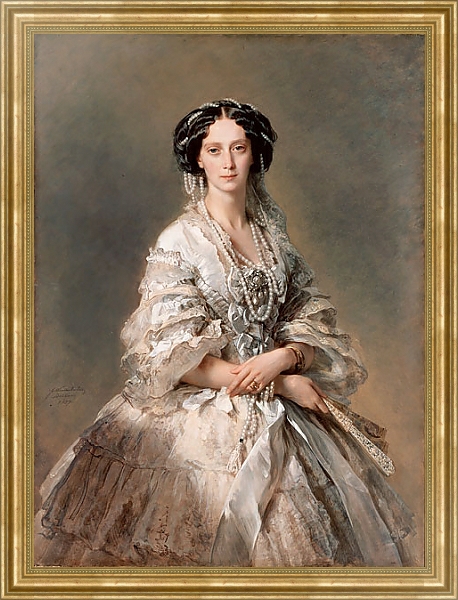 Постер Портрет императрицы Марии Александровны с типом исполнения На холсте в раме в багетной раме NA033.1.051