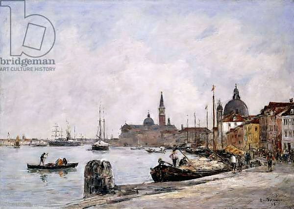 Постер The Quay on Giudecca, Venice, 1895 с типом исполнения На холсте без рамы