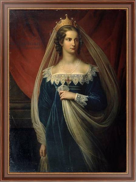 Постер Portrait of Princess Charlotte von Preussen, 1817 с типом исполнения На холсте в раме в багетной раме 35-M719P-83