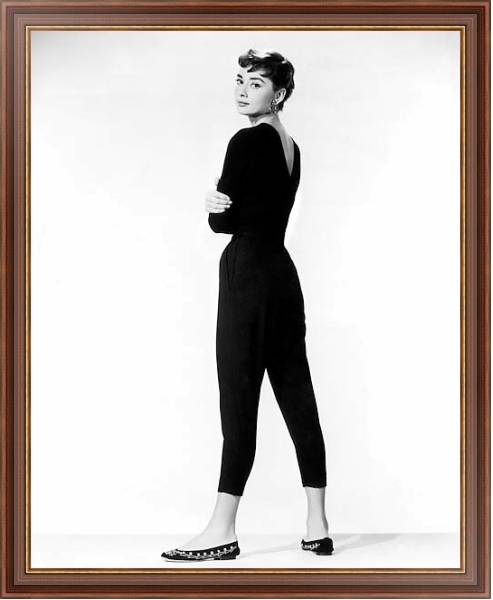 Постер Хепберн Одри 345 с типом исполнения На холсте в раме в багетной раме 35-M719P-83