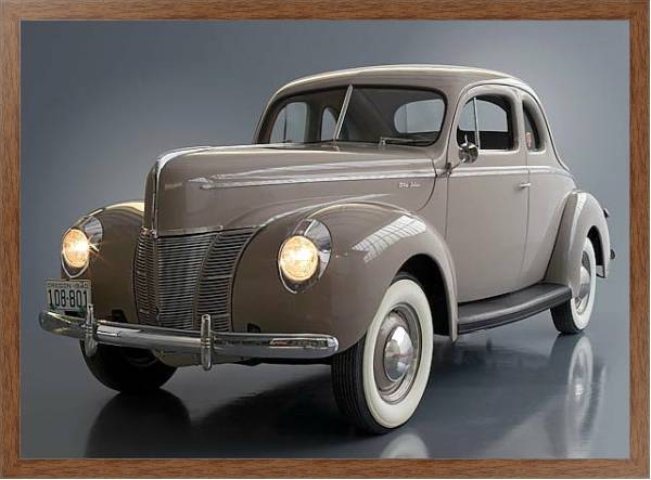 Постер Ford Model 01A Deluxe 5-Window Coupe '1940 с типом исполнения На холсте в раме в багетной раме 1727.4310