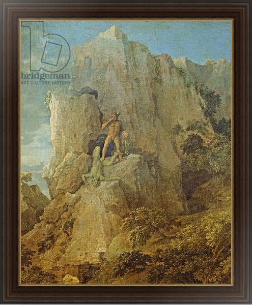 Постер Landscape with Hercules and Cacus, c.1656 2 с типом исполнения На холсте в раме в багетной раме 1.023.151