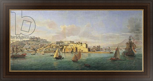 Постер View of Naples from the Sea с типом исполнения На холсте в раме в багетной раме 1.023.151