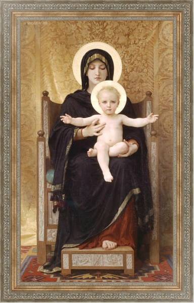 Постер Богородица с типом исполнения На холсте в раме в багетной раме 484.M48.310