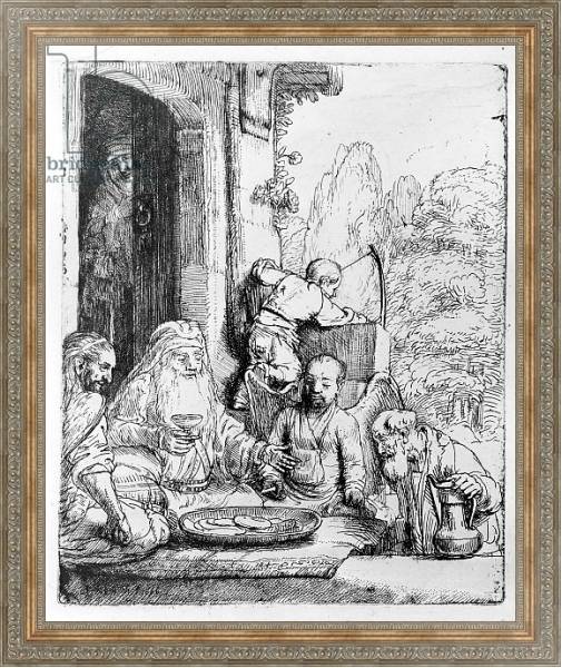 Постер Abraham entertaining the angels, 1656 с типом исполнения На холсте в раме в багетной раме 484.M48.310