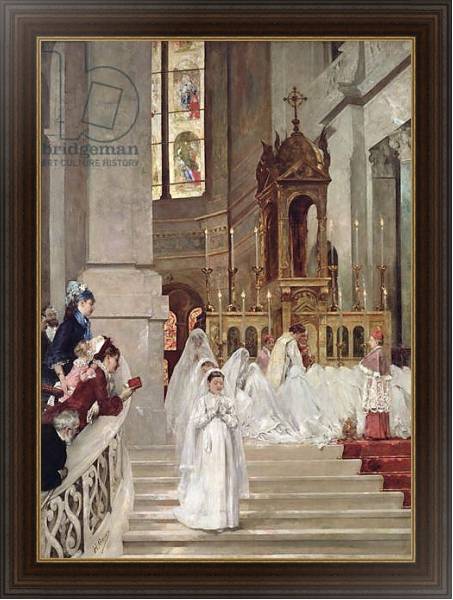 Постер Communion at the Church of the Trinity, 1877 с типом исполнения На холсте в раме в багетной раме 1.023.151