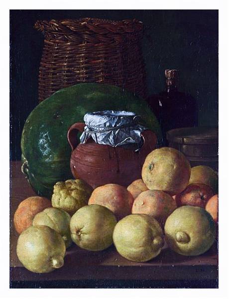 Постер Натюрморт с лемонами и апельсинами с типом исполнения На холсте в раме в багетной раме 221-03
