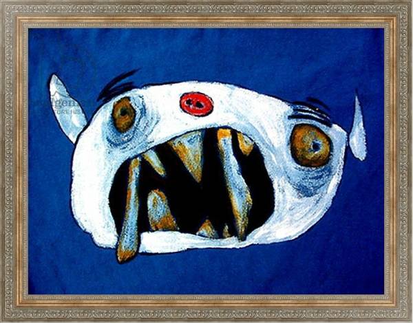 Постер Monster with long teeth с типом исполнения На холсте в раме в багетной раме 484.M48.310