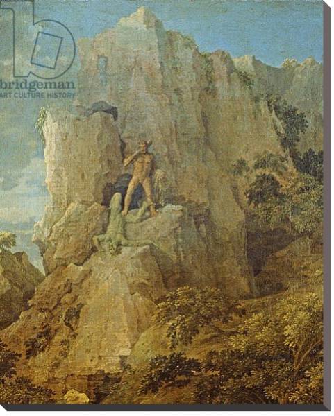Постер Landscape with Hercules and Cacus, c.1656 2 с типом исполнения На холсте без рамы