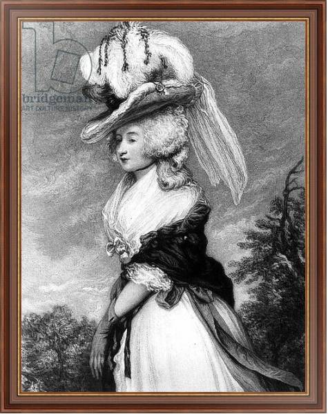 Постер Lady Letitia Lade, mezzotint by Frederick Bromley, c.1785 с типом исполнения На холсте в раме в багетной раме 35-M719P-83