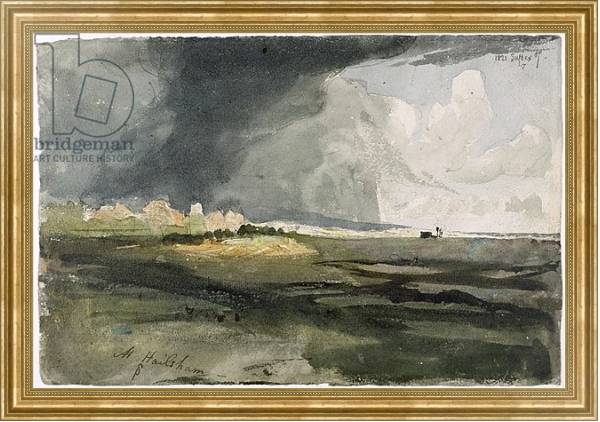 Постер At Hailsham, Sussex: A Storm Approaching, 1821 с типом исполнения На холсте в раме в багетной раме NA033.1.051