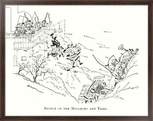 Постер Battle of the Minamoto and Taira с типом исполнения На холсте в раме в багетной раме 221-02