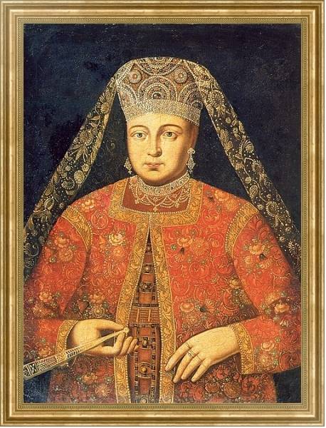 Постер Portrait of Tsarina Marfa Matveyevna с типом исполнения На холсте в раме в багетной раме NA033.1.051