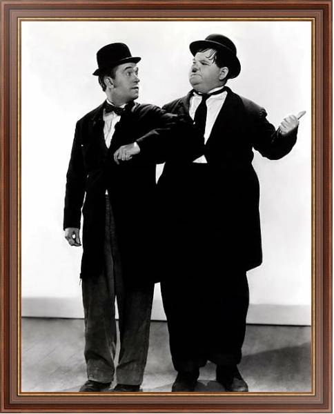 Постер Laurel & Hardy с типом исполнения На холсте в раме в багетной раме 35-M719P-83