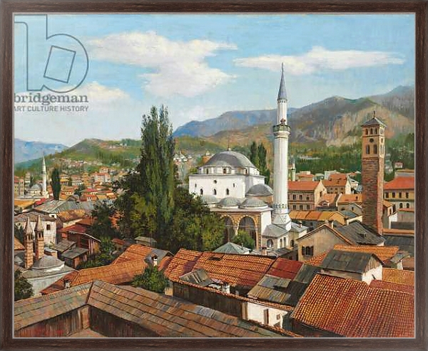 Постер Gazi Husrev Beg Mosque, Sarajevo, 1909 с типом исполнения На холсте в раме в багетной раме 221-02