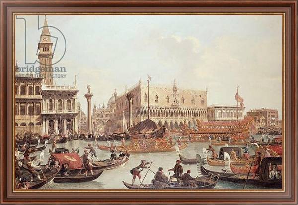 Постер View of the Doge's Palace and the Piazzetta, Venice с типом исполнения На холсте в раме в багетной раме 35-M719P-83