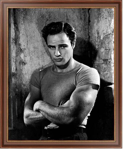 Постер Brando, Marlon (A Streetcar Named Desire) 2 с типом исполнения На холсте в раме в багетной раме 35-M719P-83