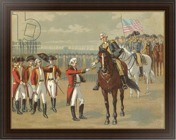 Постер The Surrender of Cornwallis с типом исполнения На холсте в раме в багетной раме 1.023.151