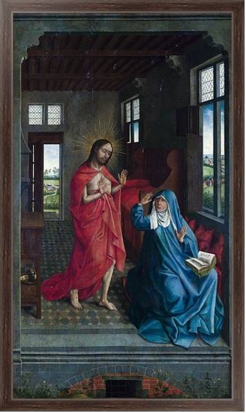 Постер Христос, появляющийся перед Девой Марией 2 с типом исполнения На холсте в раме в багетной раме 221-02