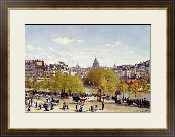 Постер Вид на Лувр с типом исполнения Под стеклом в багетной раме 1.023.036