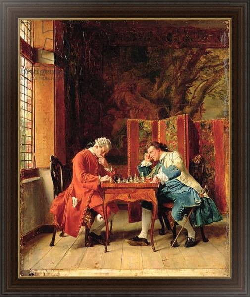 Постер The Chess Players, 1856 с типом исполнения На холсте в раме в багетной раме 1.023.151