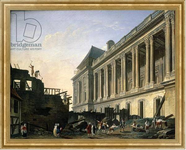 Постер The Clearing of the Louvre colonnade, 1764 с типом исполнения На холсте в раме в багетной раме NA033.1.051