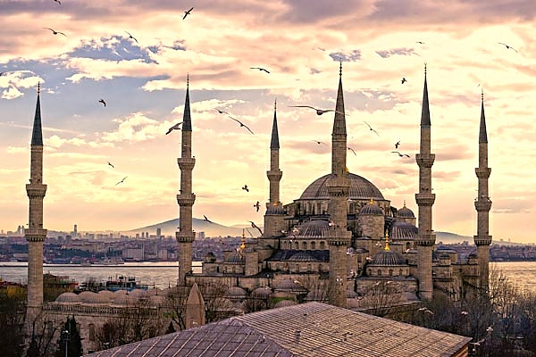 Постер Мечеть Султанахмет. Стамбул с типом исполнения На холсте без рамы