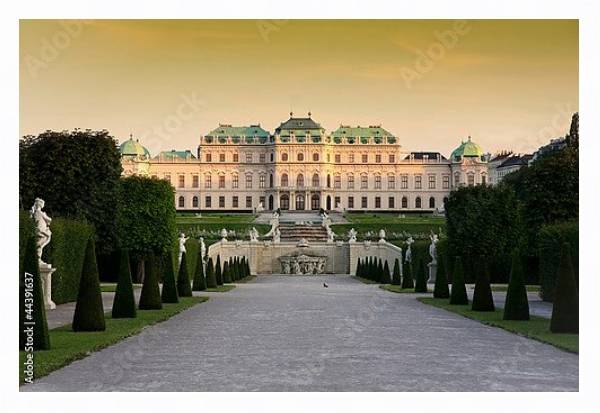 Постер Австрия, Вена, дворец Бельведер с типом исполнения На холсте в раме в багетной раме 221-03
