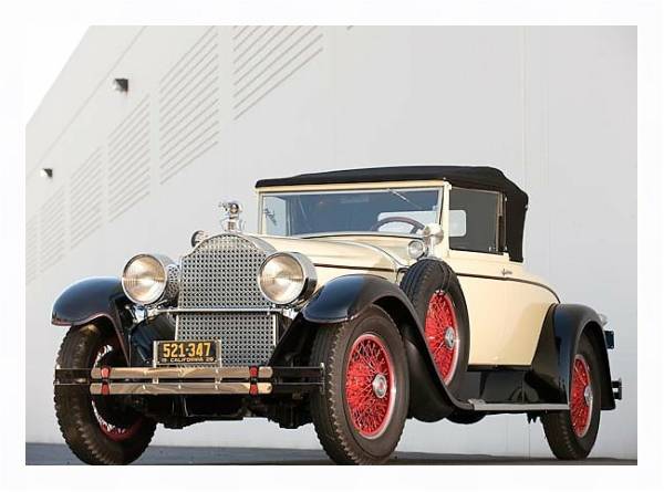 Постер Packard Custom Eight Convertible Coupe by Dietrich '1928 с типом исполнения На холсте в раме в багетной раме 221-03