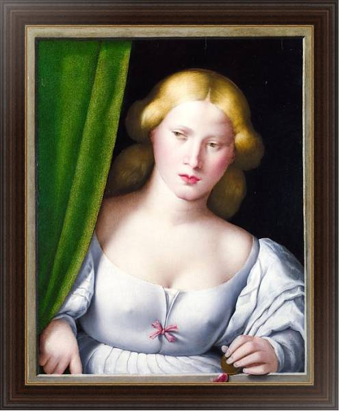 Постер Женщина у окна 2 с типом исполнения На холсте в раме в багетной раме 1.023.151