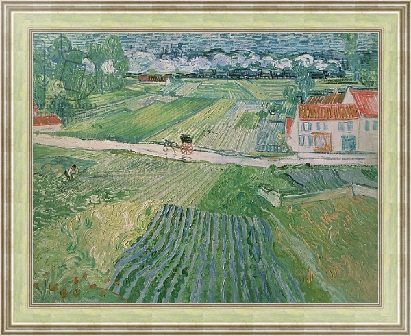 Постер Landscape at Auvers after the Rain, 1890 с типом исполнения На холсте в раме в багетной раме NA053.0.113