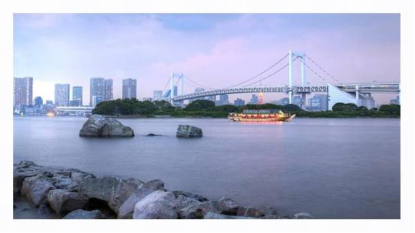 Постер Радужный мост. Токио с типом исполнения На холсте в раме в багетной раме 221-03