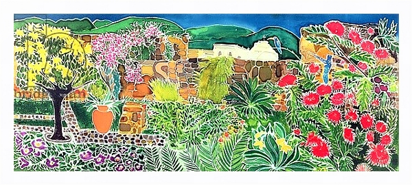 Постер Convent Gardens, Antigua, 1993 с типом исполнения На холсте в раме в багетной раме 221-03
