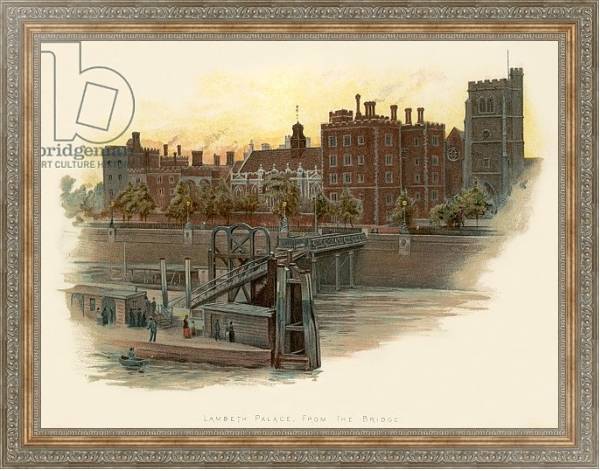 Постер Lambeth Palace, from the bridge с типом исполнения На холсте в раме в багетной раме 484.M48.310