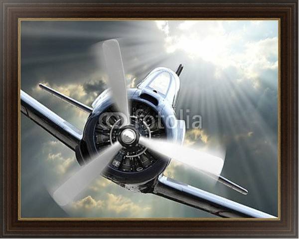 Постер Истребитель Fighter с типом исполнения На холсте в раме в багетной раме 1.023.151