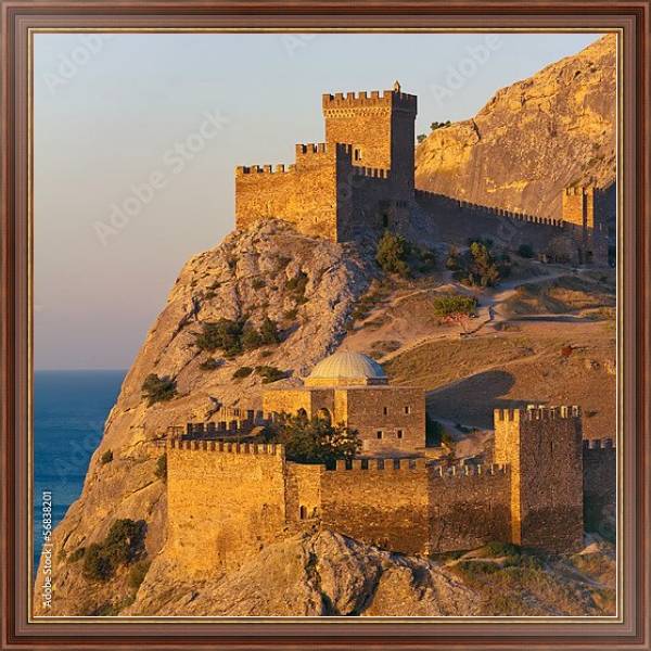 Постер Крым. Генуэзская крепость в Судаке с типом исполнения На холсте в раме в багетной раме 35-M719P-83