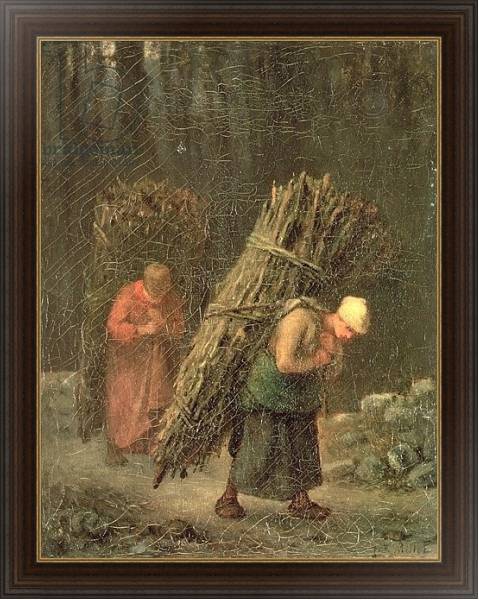 Постер Peasant Women with Brushwood, c.1858 с типом исполнения На холсте в раме в багетной раме 1.023.151