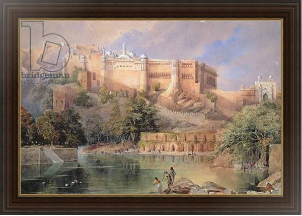 Постер The Fort at Amber, Rajasthan, 1863 с типом исполнения На холсте в раме в багетной раме 1.023.151