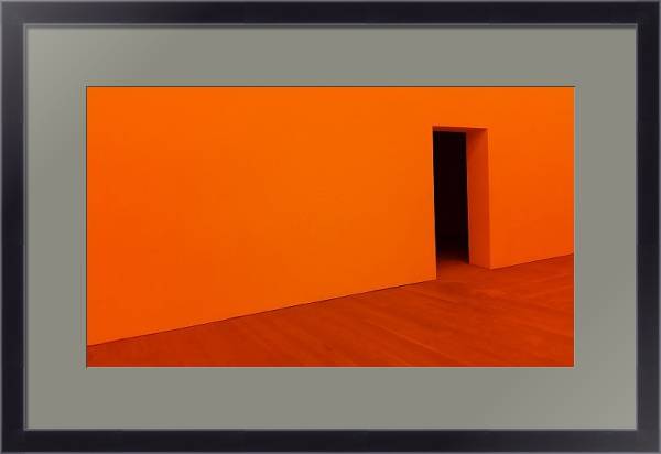 Постер Оранжевая комната с типом исполнения Под стеклом в багетной раме 221-01