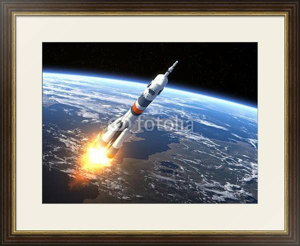Постер Ракета-носитель с типом исполнения Под стеклом в багетной раме 1.023.036