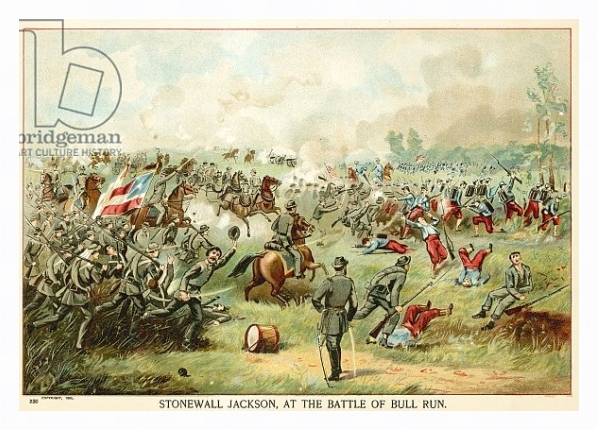 Постер Stonewall Jackson, at the battle of Bull Run с типом исполнения На холсте в раме в багетной раме 221-03